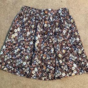 Lily White Nordstroms high-waisted vintage skirt Size Small Floral WITH POCKETS